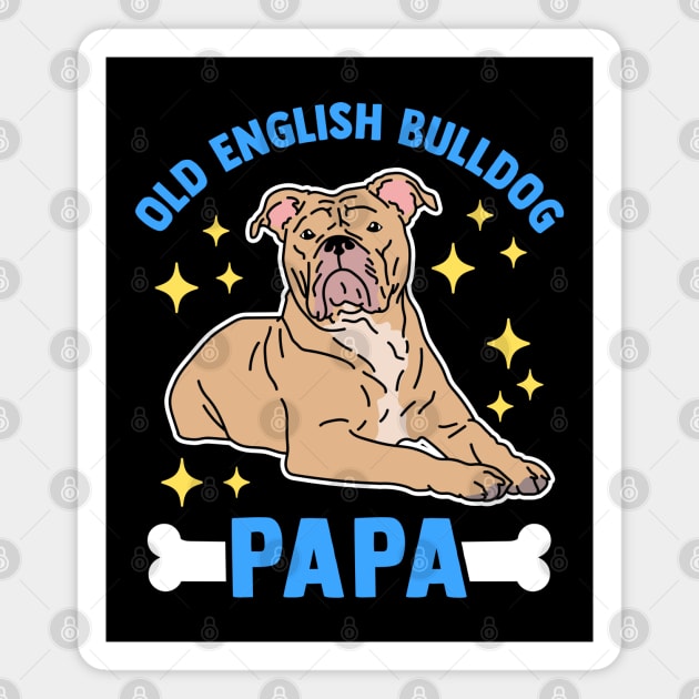 English Bulldog Papa | Dog Dad English Bulldog Magnet by Streetwear KKS